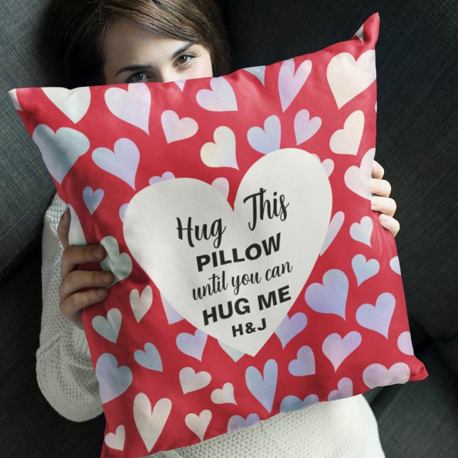 Accroche Personnalisée Ce Coussin Jusqu'À Ce Que T (Personalized Hug This Pillow Until You Can Hug Me
)