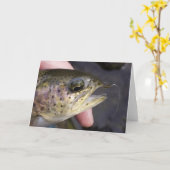 Accroché sur la pêche de mouche - carte (Fleur jaune)