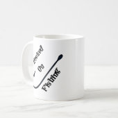 Accroché sur la pêche - tasse de café d'amusement (Devant gauche)