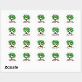 Accrocher un Sticker Arbre Arrondi (Feuille)