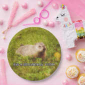 Accrocher une marmotte aujourd'hui assiettes (Fête)