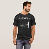 Accrochez le T-shirt noir de banquiers (Devant entier)