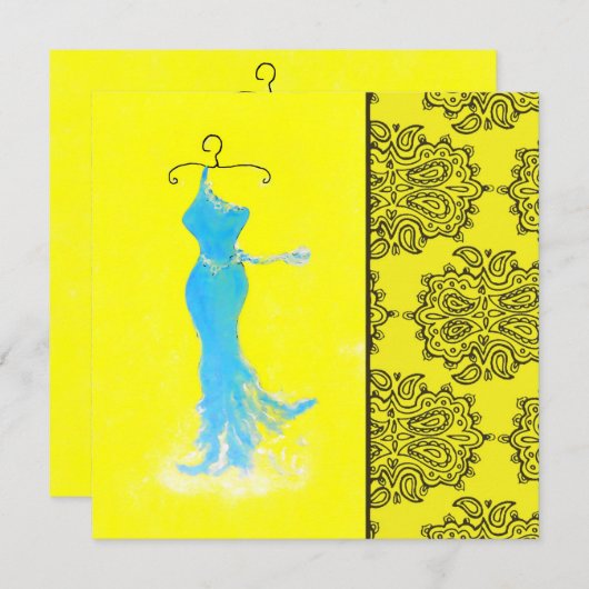 Accrochez-Vous À La Robe ~ Invitations (Devant / Derrière)