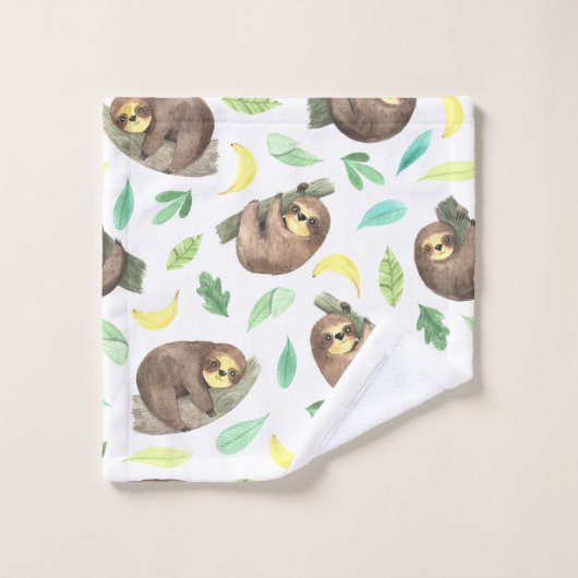 Accrochez-Vous À L'Ensemble De Serviettes Sloth (Gant de toilette)