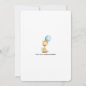 Accrochez-vous à vos Ballons Invitation d'annivers (Dos)