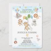 Accrochez-vous à vos Ballons Invitation d'annivers (Devant)