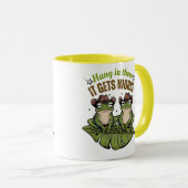 Accrochez-vous là, ça devient pire - Mug de grenou (Devant droit)