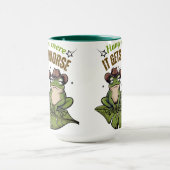 Accrochez-vous là, ça devient pire - Mug de grenou (Centre)