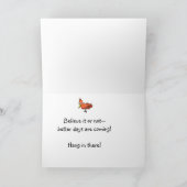 Accrochez-vous là Encouragement Papier Carte de vo (Intérieur)