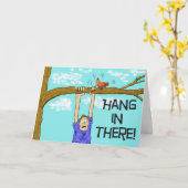 Accrochez-vous là Encouragement Papier Carte de vo (Fleur jaune)