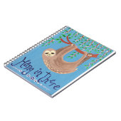 "Accrochez-vous là" Sloth Spiral Carnet (Côté gauche)