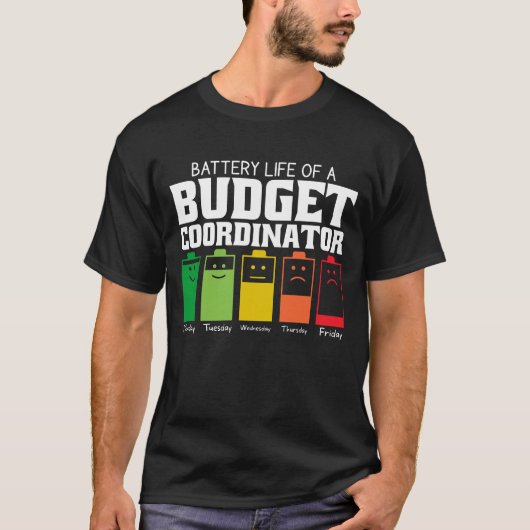Accuduur van een budgetcoördinator t-shirt (Voorkant)