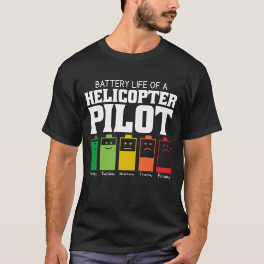 Accuduur van een helikopterpiloot t-shirt (Voorkant)