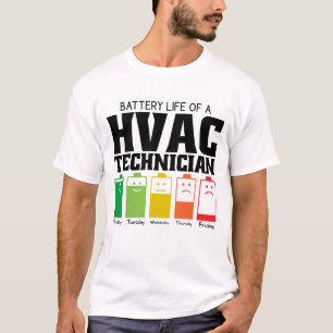 Accuduur van een HVAC-technicus T-shirt