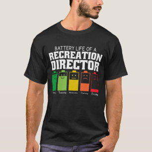 Accuduur van een recreatiedirecteur t-shirt