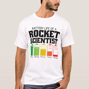 Accuduur van een Rocket Scientist T-shirt