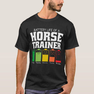 Accuduur van een trainer voor paarden t-shirt