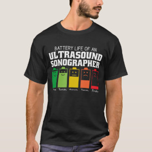 Accuduur van een ultrasone Sonograaf T-shirt