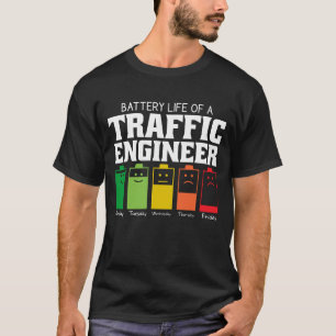 Accuduur van een verkeersingenieur t-shirt