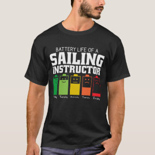 Accuduur van een zeilinstructeur t-shirt