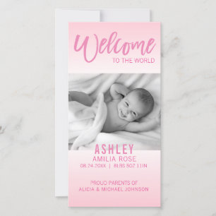 Accueil à la nouvelle PHOTO du faire-part   de