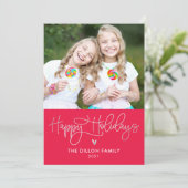 Accueil amusant COULEUR MODIFIABLE Carte photo de (Debout devant)