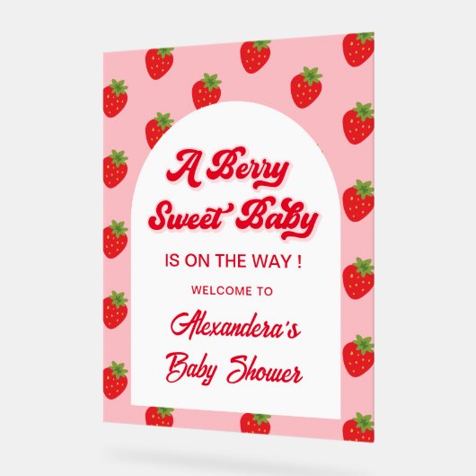 Accueil Baby shower fraise (Angle)