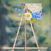 Accueil Baby shower Hydrangeas Bleu et Blanc (Neutre)