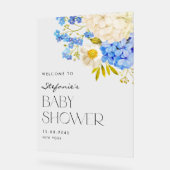Accueil Baby shower Hydrangeas Bleu et Blanc (Angle)
