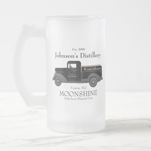 Accueil Bar Fun Moonshine Frosted Beer Glass Mug (Gauche)