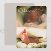 Accueil bébé mignon photo personnalisée faire-part (Devant / Derrière)