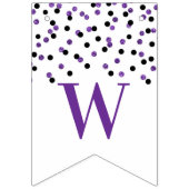 Accueil Bienvenue Bannière violet noir Confetti (Deuxième drapeau)