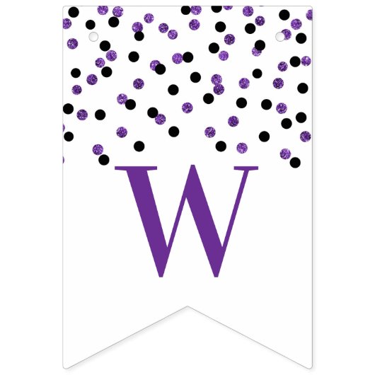 Accueil Bienvenue Bannière violet noir Confetti (Deuxième drapeau)