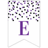Accueil Bienvenue Bannière violet noir Confetti (Troisième drapeau)