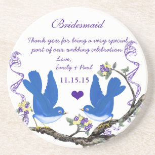 Accueil Bridesmaid Dessous de verre d'oiseaux Vint