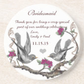 Accueil Bridesmaid Dessous de verre d'oiseaux Vint (Devant)