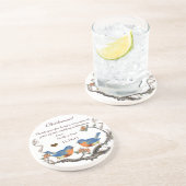 Accueil Bridesmaid Dessous de verre d'oiseaux Vint (Côté)