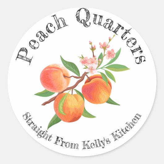 Accueil Canning Business Peach Quarters Étiquette  (Devant)
