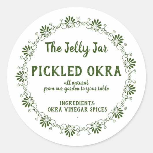 Accueil Canning Business Picked Okra Étiquette ali (Devant)