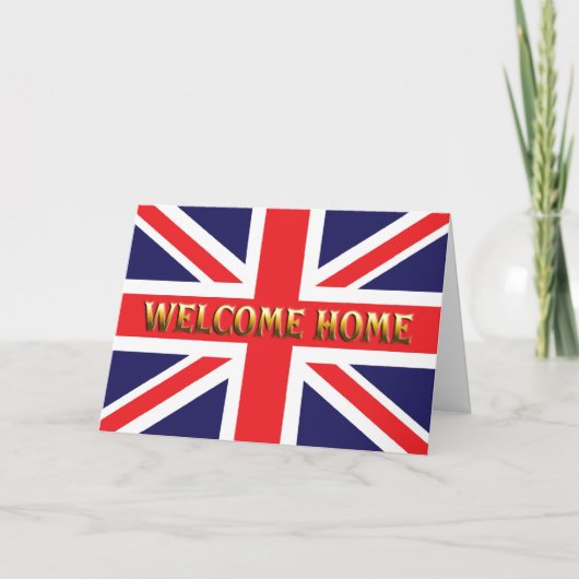 Accueil carte avec Union Jack (Devant)