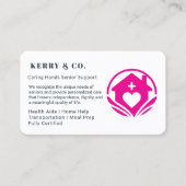 Accueil Carte de visite d'aide - Professionnels et (Devant)