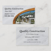 Accueil Carte de visite de rappel ou de constructi (Devant / Derrière)