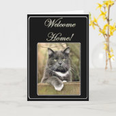 Accueil carte de voeux chat (Fleur jaune)