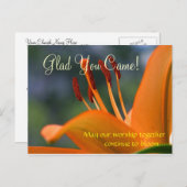 Accueil : Carte Florale "Glad You Came" (Devant / Derrière)