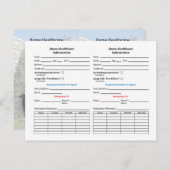 Accueil Cartes d'information d'identification pour (Devant / Derrière)