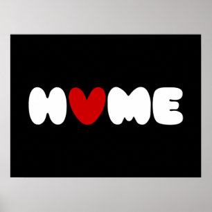 Accueil C'Est Là Que Le Coeur Est Poster