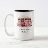 Accueil C'Est Là Que Mon Chat Est Du Café Mug (Gauche)