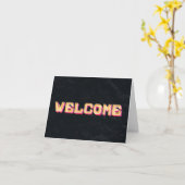 Accueil chaleureux à la carte postale d'invité (Fleur jaune)