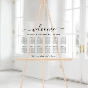 Accueil Chic 12 Plan de Table de Mariage