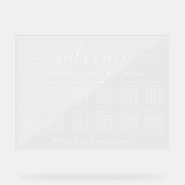 Accueil Chic Blanc 12 Table Mariage Places (Recto)